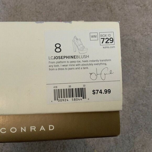 NEW Lauren Conrad Pink Blush Josephine Strappy Chunky Platform Sandals Size 8 - Picture 8 of 8